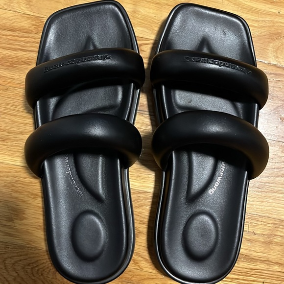 Women’s Alexander Wang Jay Leather Flatform Sandal Sz 40 - Picture 4 of 9